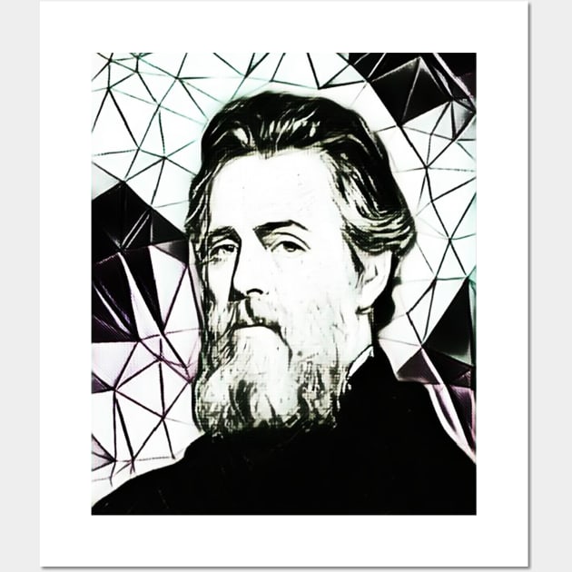 Herman Melville Black and White Portrait | Herman Melville Artwork 4 Wall Art by JustLit